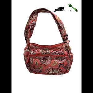 Vera Bradley Call Me Coral Quilted Cotton Crossbody Shoulder Bag Retired